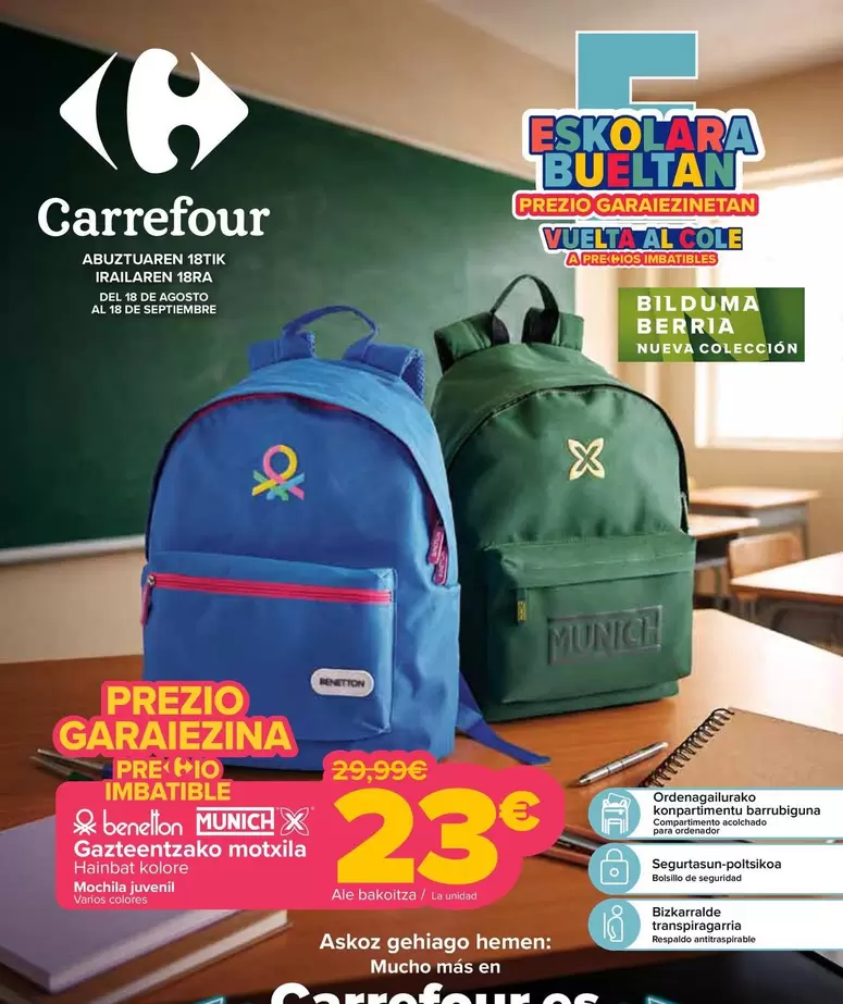 Benetton/Munich - Mochila Juvenil