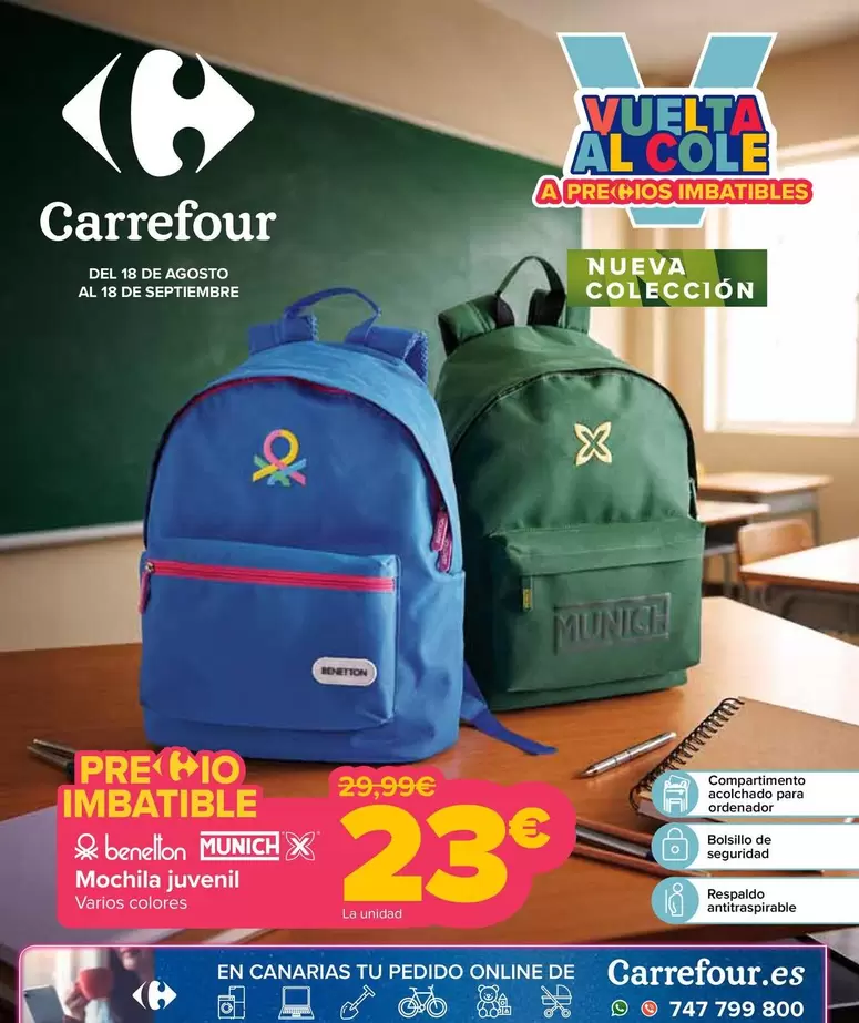 Benetton/Munich - Mochila Juvenil