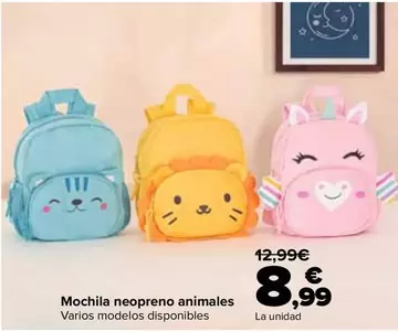 Mochila Neopreno Animales