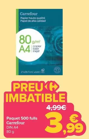 Carrefour - Paquete 500 Hojas