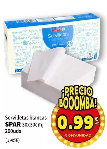 Spar - Servilletas Blancas