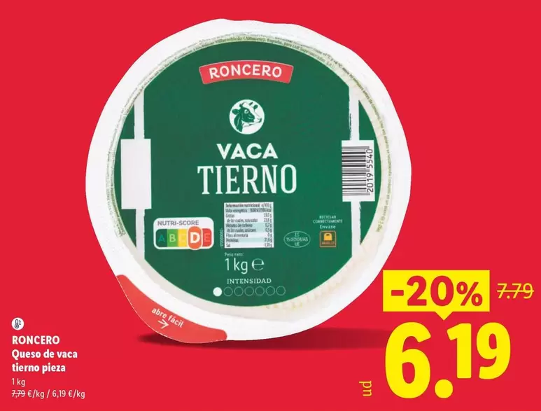 Roncero - Queso De Vaca Tierno Pieza