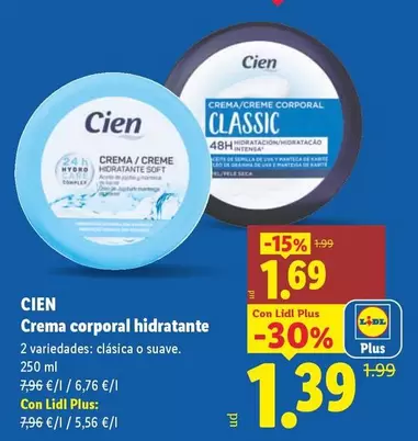 Cien - Crema Corporal Hidratante