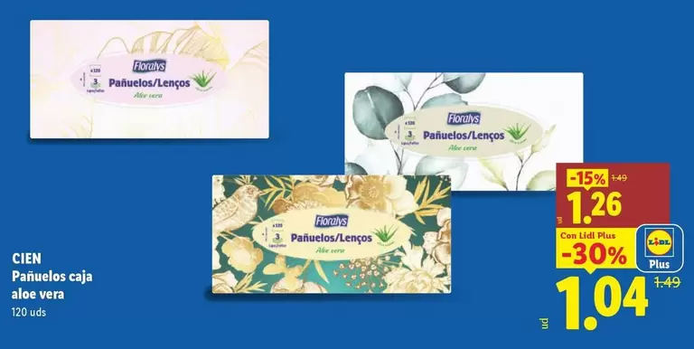 Cien - Pañuelos Caja Aloe Vera