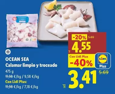 Ocean Sea - Calamar Limpio Y Troceado