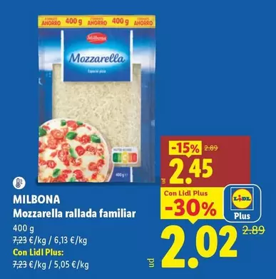 Milbona - Mozzarella Rallada Familiar