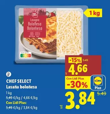 Chef Select - Lasaña Boloñesa