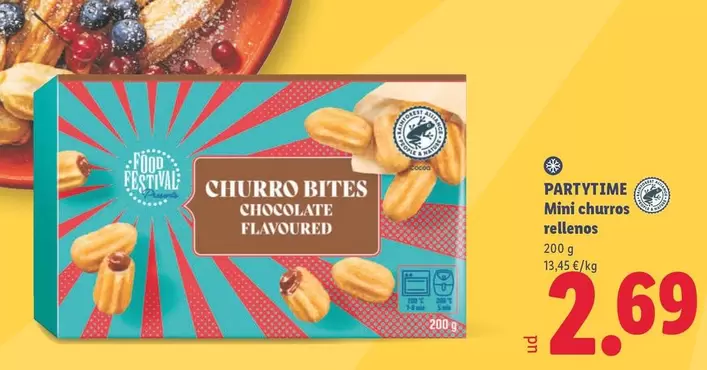 Partytime Mini Churros Rellenos
