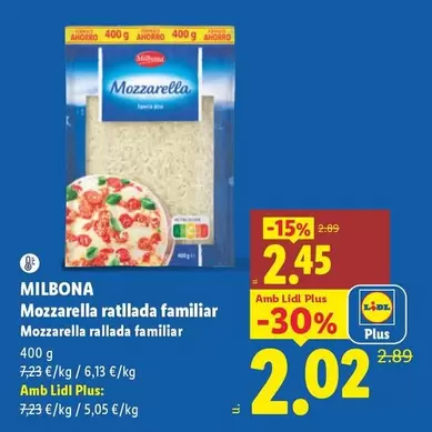 Milbona - Mozzarella Rallada Familiar