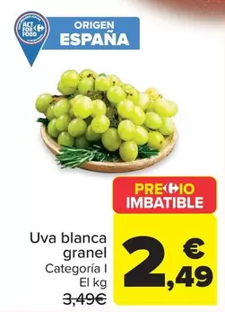 origen - Uva blanca granel