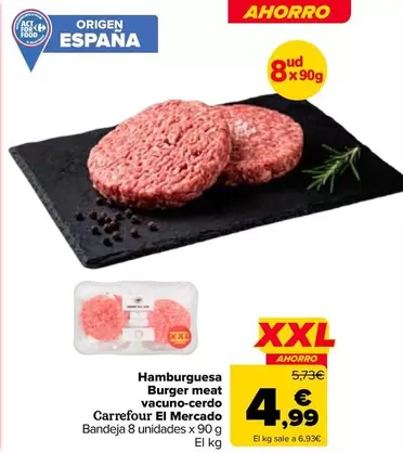carrefour - Hamburguesa Burger Meat Vacuno-cerdo