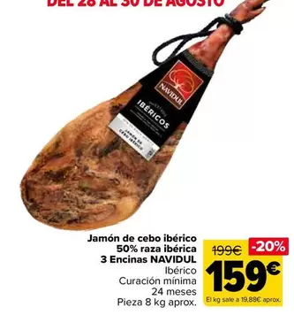 Navidul - Jamon De Cebo Iberico 50% Raza Iberica 3 Encinas