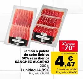 Sánchez Alcaraz - Jamón O Paleta De Cebo Ibérico 50% Raza Ibérica