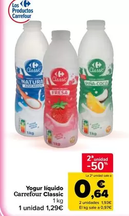 carrefour - Yogur Líquido Classic