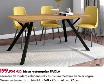 Mesa Rectangular Paola