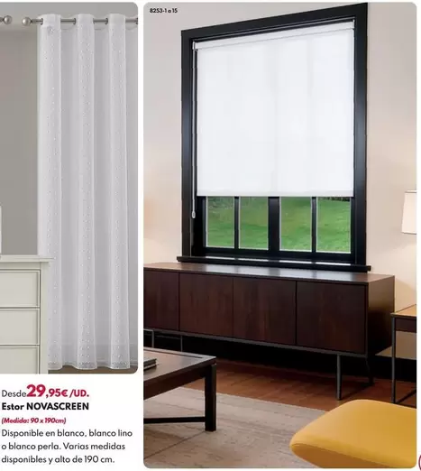 Estor Novascreen - Blanco 90x190cm