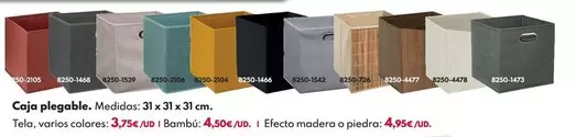 Caja Tela Plegable 31x31cm - Efecto Piedra
