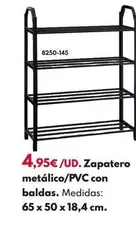 Zapatero Metálico/PVC Con Baldas