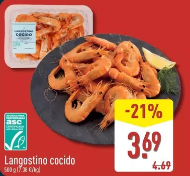 Langostino Cocido