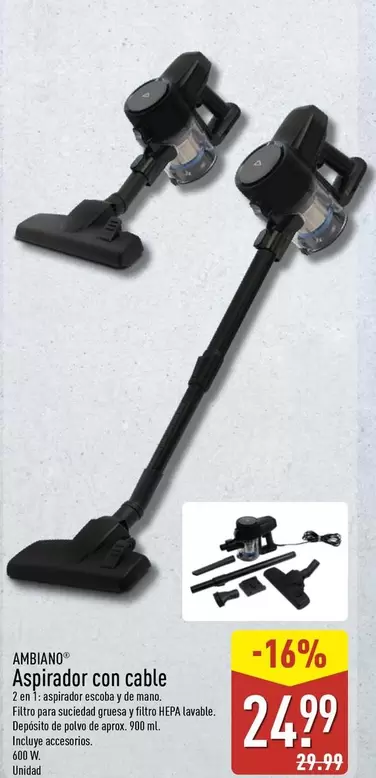 Ambiano - Aspirador Con Cable