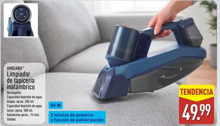 Ambiano - Limpiador De Tapicería Inalambrico