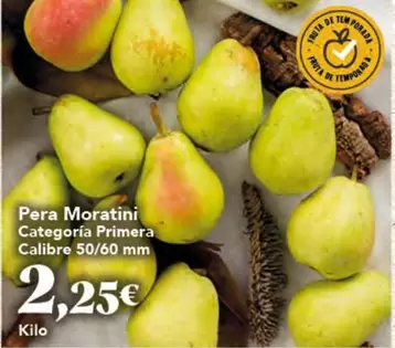 Pera Moratini Categoría Primera Calibre 50/60 Mm