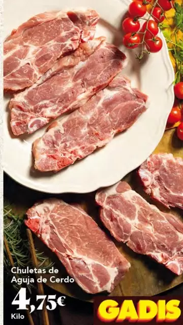 Chuletas De Aguja De Cerdo