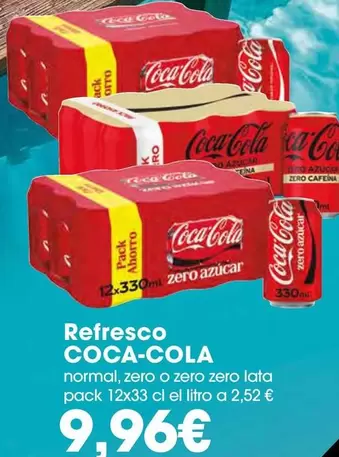 Coca-Cola - Refresco Normal, Zero O Zero Zero