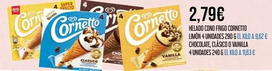 cornetto - Helado Con Frigo Connetto Limon/ Nonneso