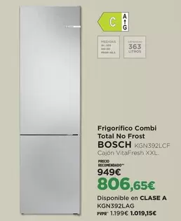 Bosch - Frigorífico Combi Total No Frost KGN392LCF