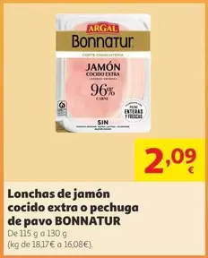 Bonnatur - Lonchas De Jamon Cocido Extra O Pechuga De Pavo
