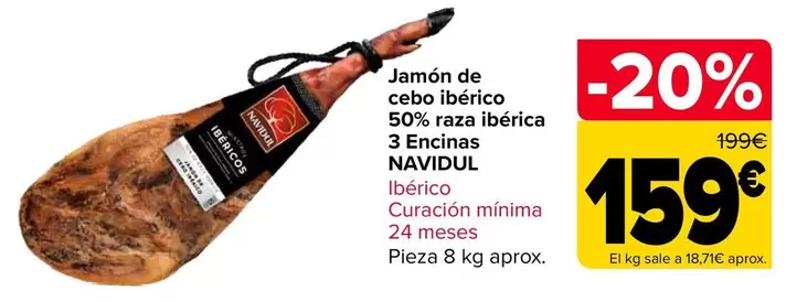 Navidul - Jamon De Cebo Iberico 50% Raza Iberica 3 Encinas