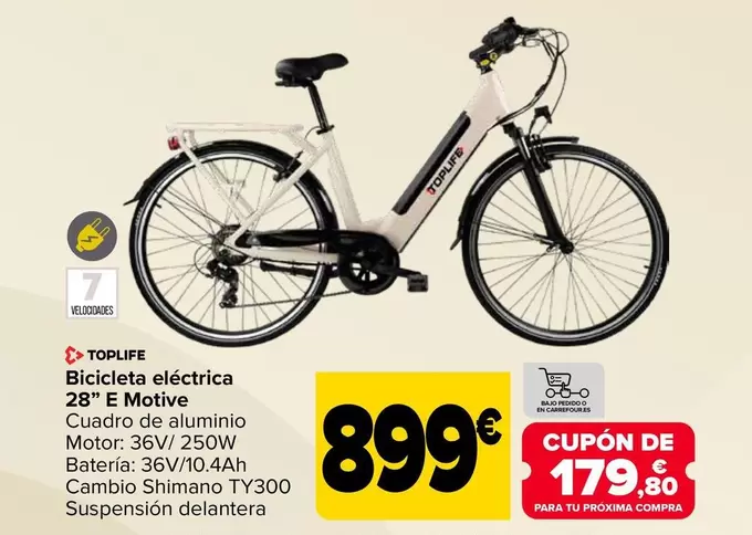 Toplife - Bicicleta Electrica 28" E Motive
