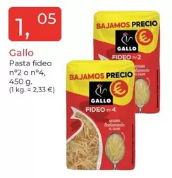 Gallo - Pasta Fideo N°2 O N°4
