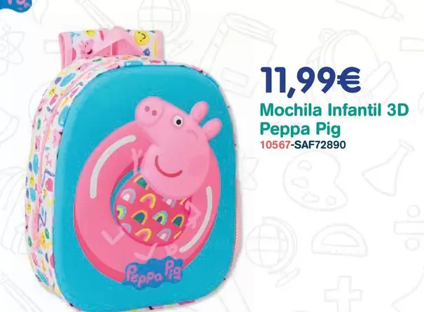 Dondino - Mochila Infantil 3D Peppa Pig