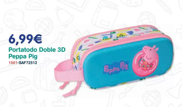 Dondino - Portatodo Doble 3D Peppa Pig