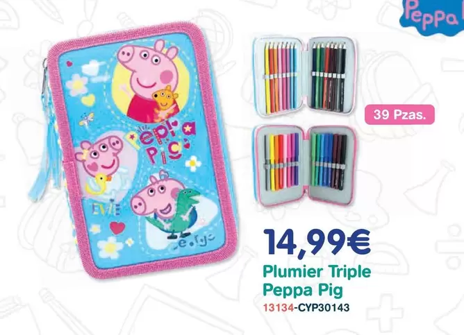 Dondino - Plumier Triple Peppa Pig