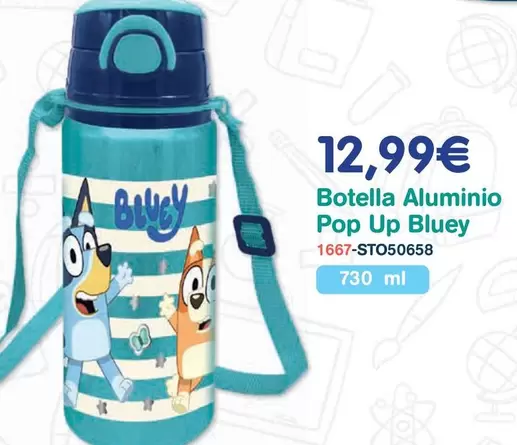 Bluey - Botella Aluminio Pop Up