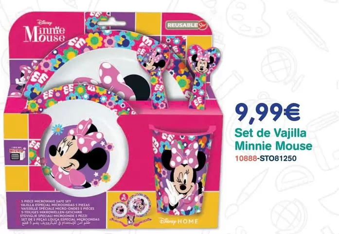 Dondino - Set De Vajilla Minnie Mouse