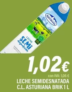 La Asturiana - Leche Semidesnatada