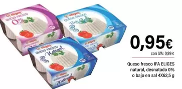 Ifa Eliges - Queso Fresco Natural, Desnatado 0% O Bajo En Sal