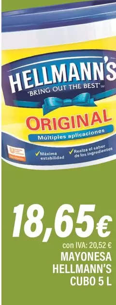 Hellmann's - Mayonesa Cubo