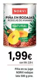 Norvi - Piña En Su Jugo Rodajas