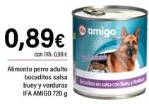 Ifa Amigo - Alimento Perro Adulto Bocaditos Salsa Buey Y Verduras