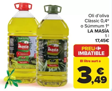 La Masía - Aceite De Oliva Clasico 0,4 O Sumum 1