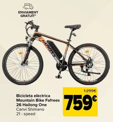  Fafrees - Bicicleta Eléctrica Mountain Bike 26 Hailong One