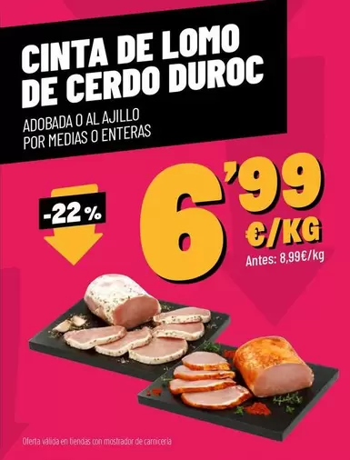 duroc - Cinta De Lomo De Cerdo Duroc