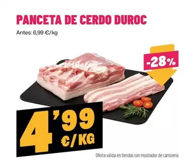 duroc - Panceta De Cerdo Duroc