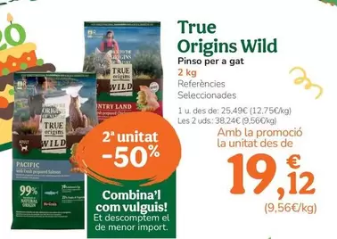 True Origins Wild - Pienso Para Gato
