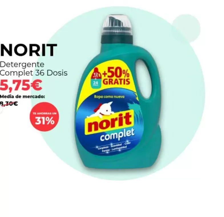 Norit - Detergente Complet 36 Dosis